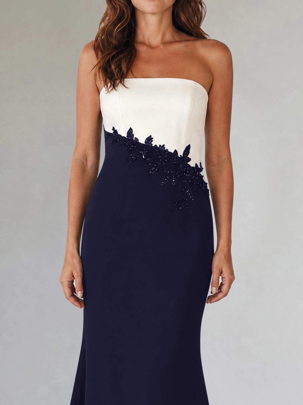 Trumpet Mother of the Bride Dress with Appliques