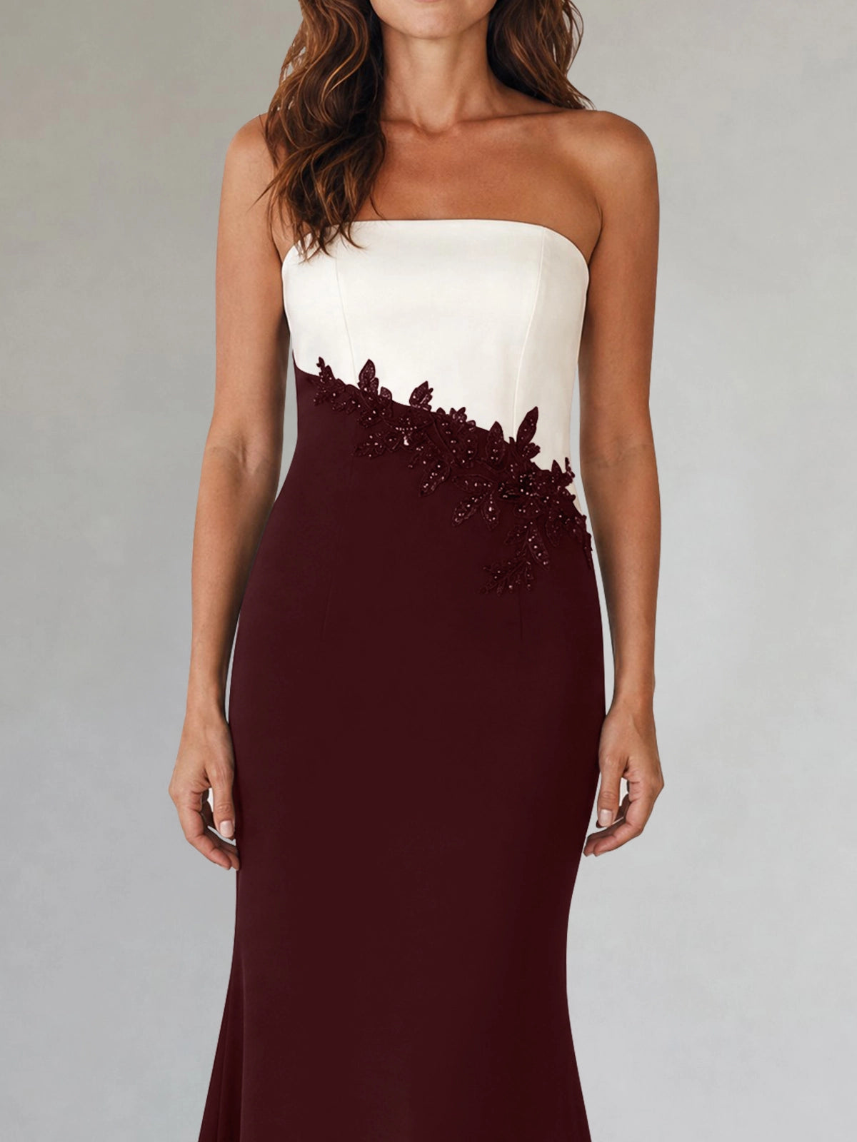 Trumpet Mother of the Bride Dress with Appliques