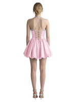 Beading Bubble Hem Mini Dress 