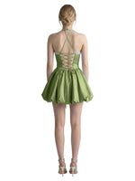 Beading Bubble Hem Mini Dress 