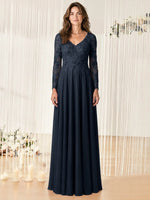 A-line Mother of the Bride Dress with Appliques