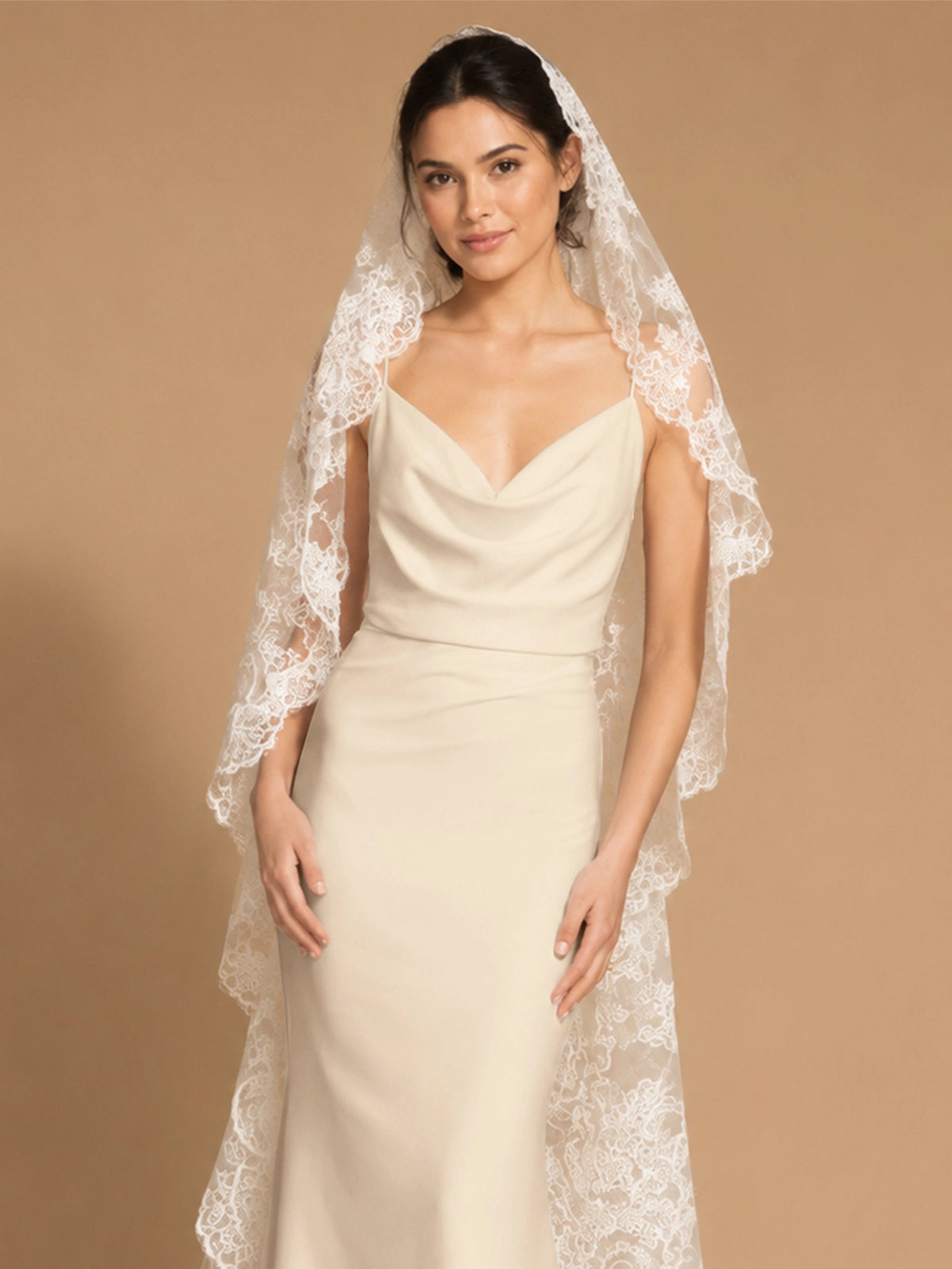 Mermaid Wedding Dress with Cowl Neck 