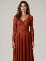 A-line Mother of the Bride Dress with Appliques