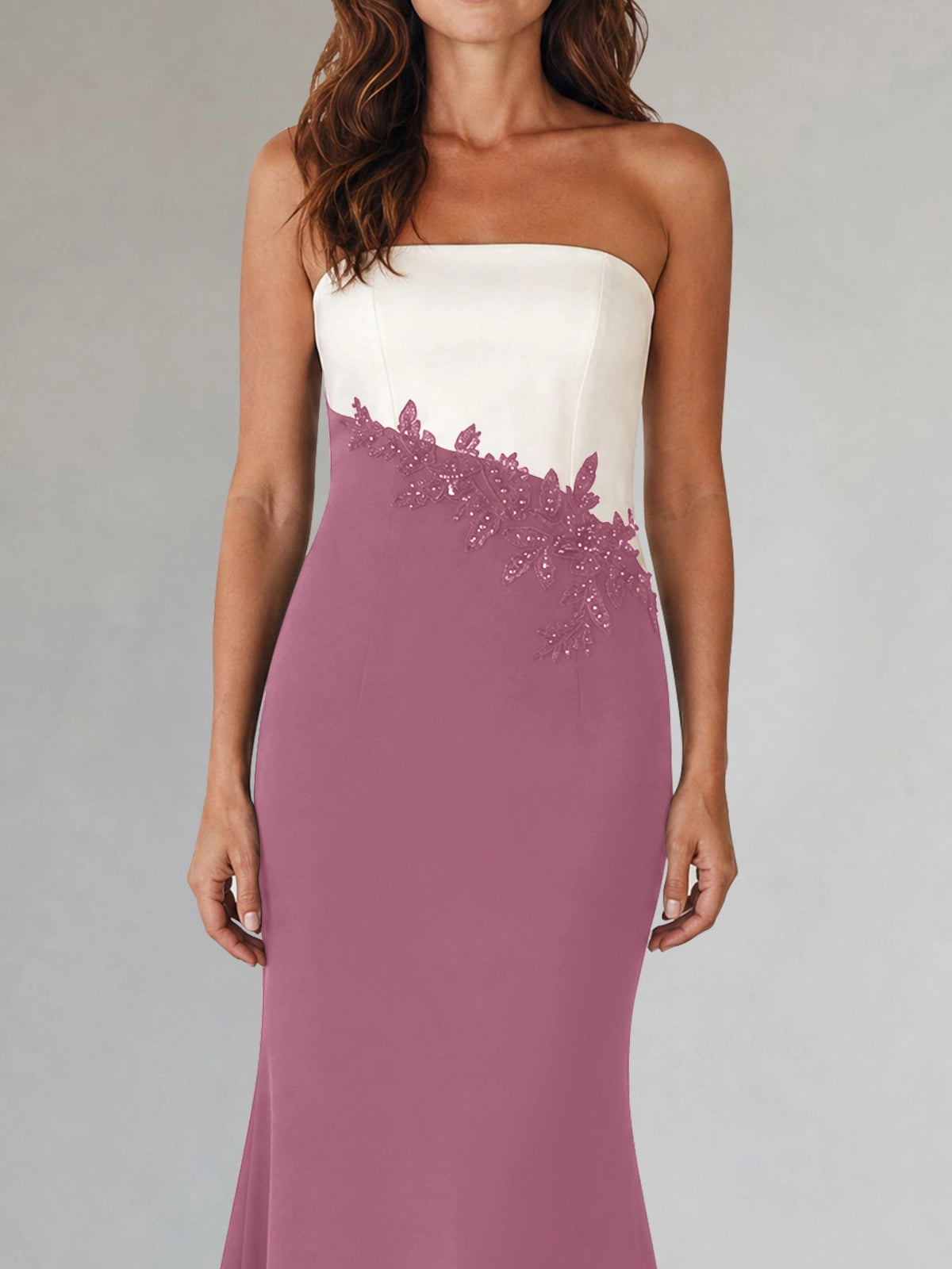 Trumpet Mother of the Bride Dress with Appliques