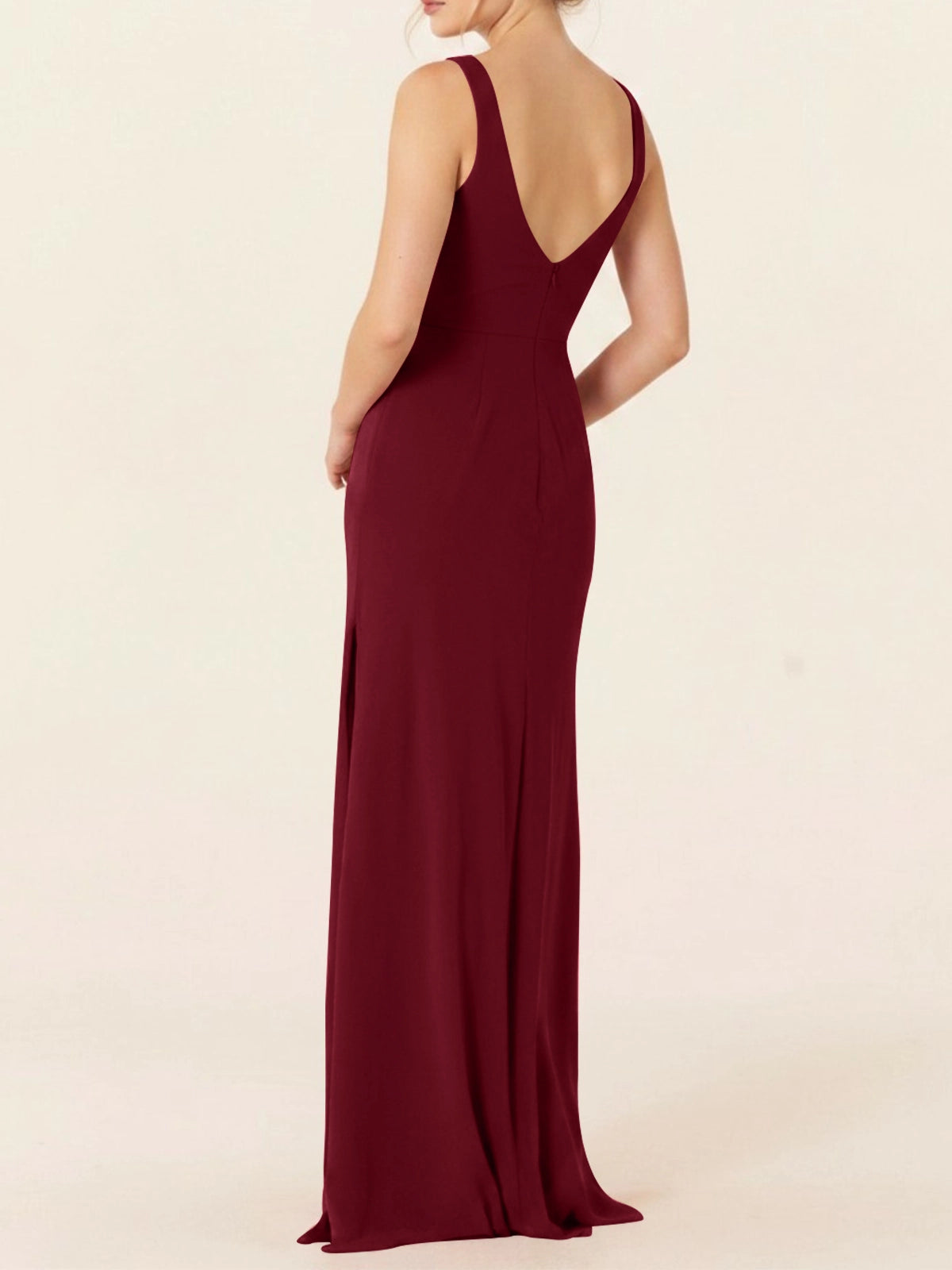 Chiffon Bridesmaid Dress with Slit 