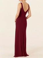Chiffon Bridesmaid Dress with Slit 