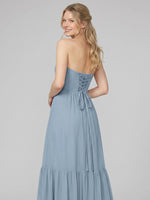 Strapless Bridesmaid Dress with Slit 