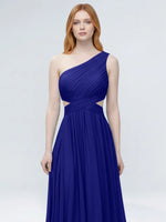 One-Shoulder Side Cut-Out Bridesmaid Dress 