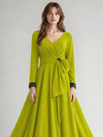 Stretch Satin Mother of the Bride Dress with Crystal