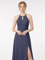 Chiffon Bridesmaid Dress with Halter 