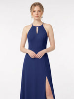 Chiffon Bridesmaid Dress with Halter 