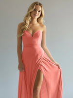 Sweetheart Bridesmaid Dress with Slit 