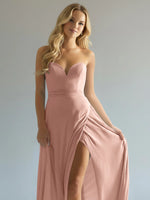 Sweetheart Bridesmaid Dress with Slit 