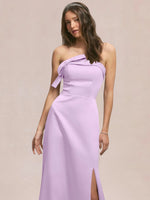 Satin Bow Accent Bridesmaid Dress 