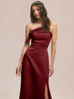 Satin Bow Accent Bridesmaid Dress 