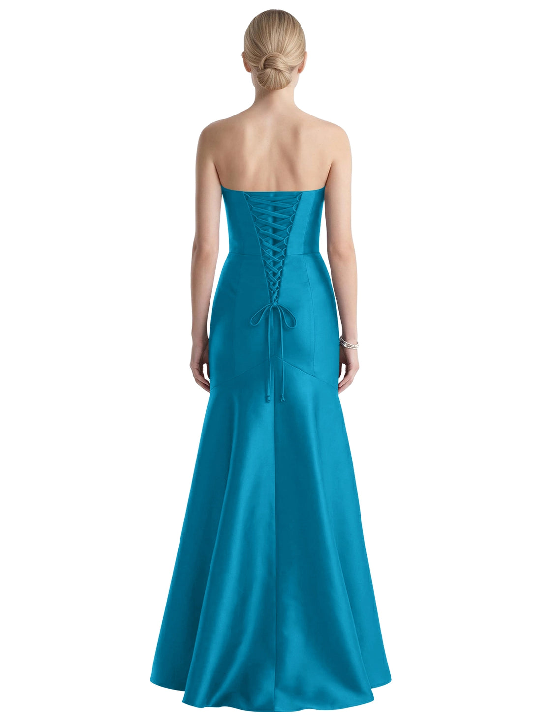 Strapless Ruched Bodice Prom Dress 
