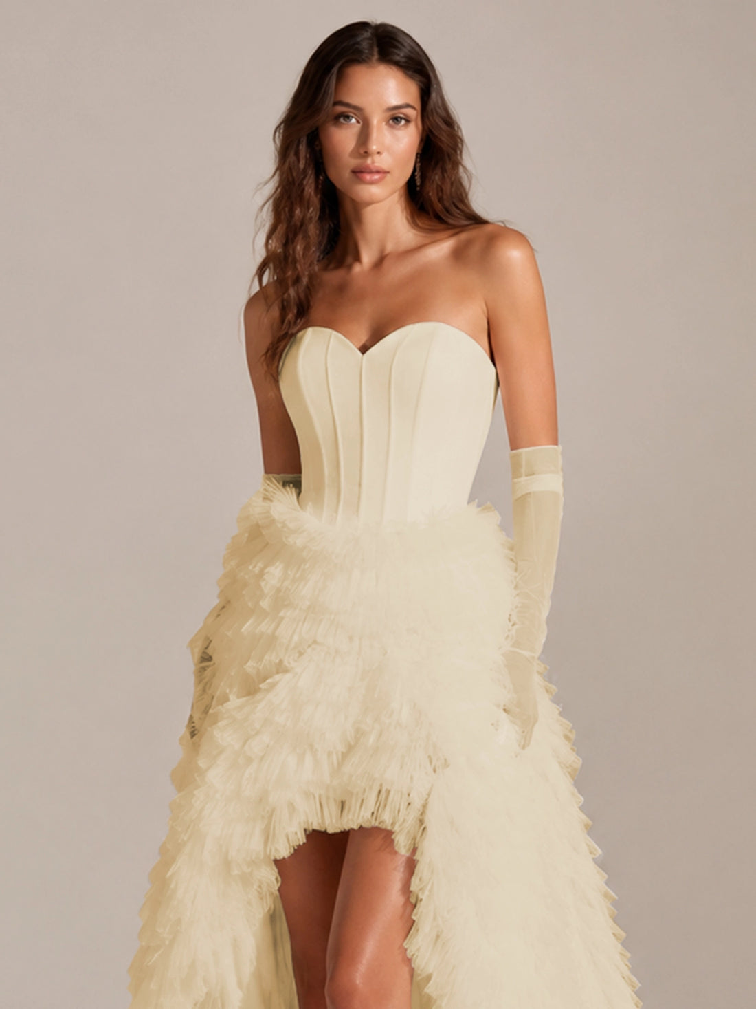 Tulle Wedding Dress with High-Low 