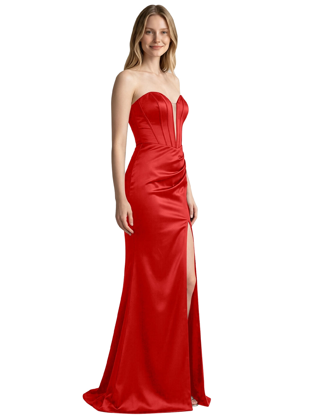 High Slit Sweetheart Prom Dress 