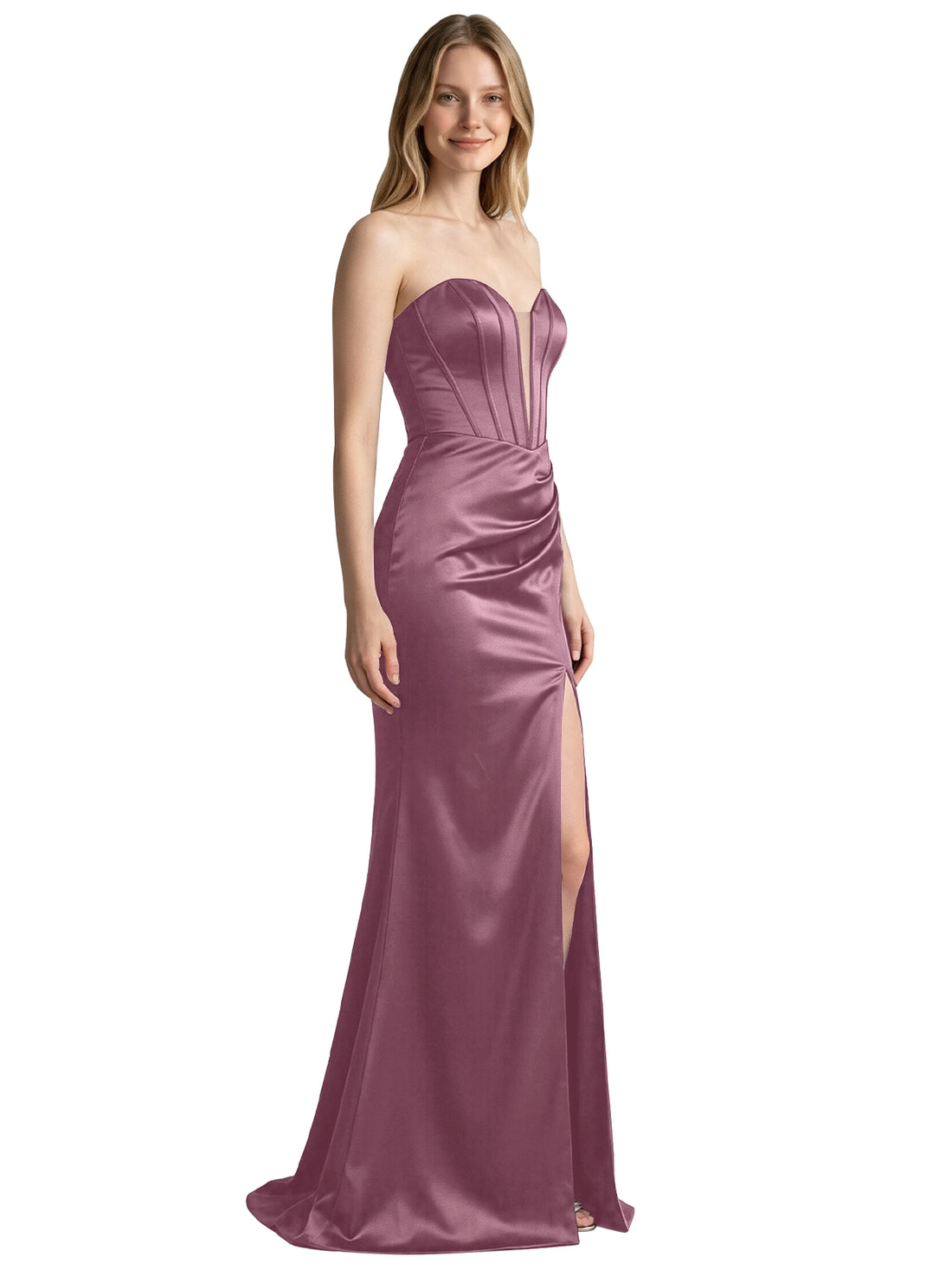 High Slit Sweetheart Prom Dress 