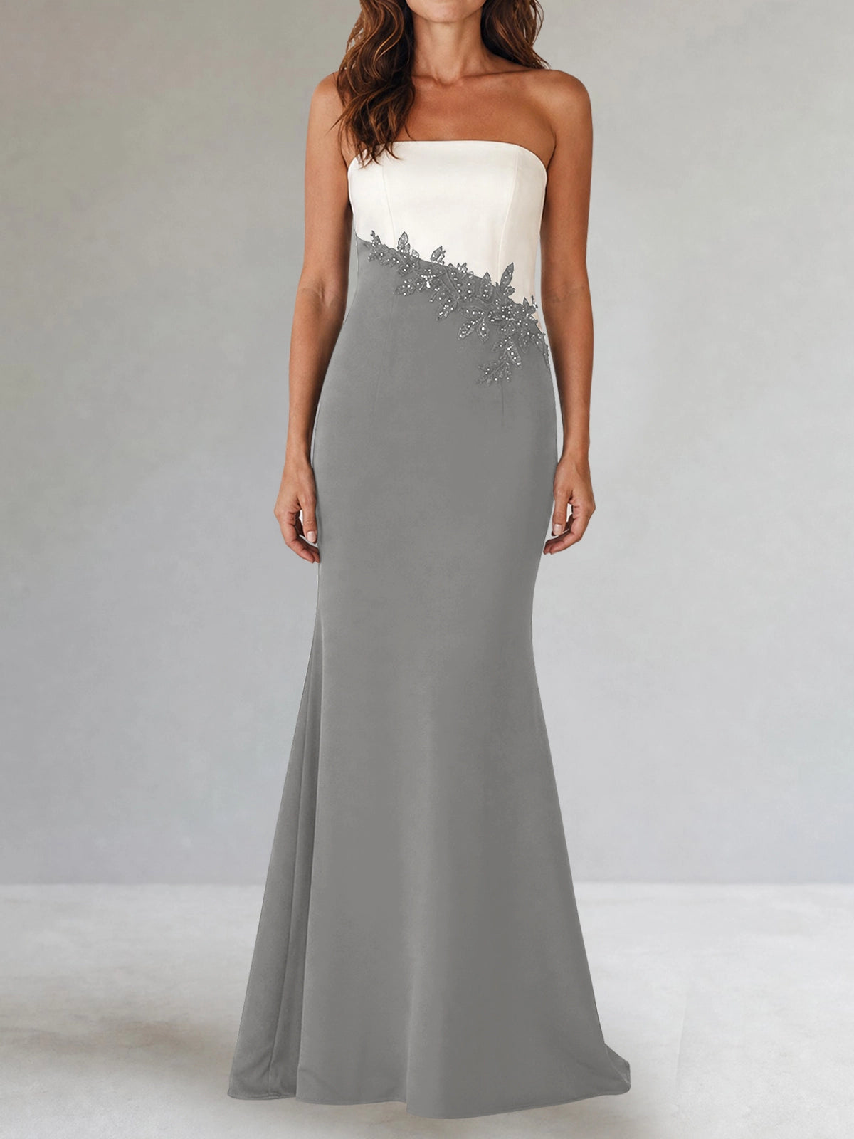 Trumpet Mother of the Bride Dress with Appliques