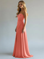 Sweetheart Bridesmaid Dress with Slit 
