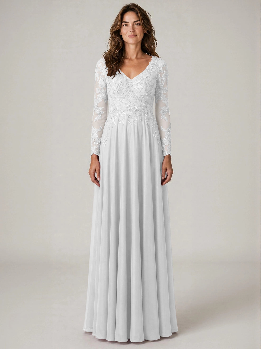 A-line Mother of the Bride Dress with Appliques