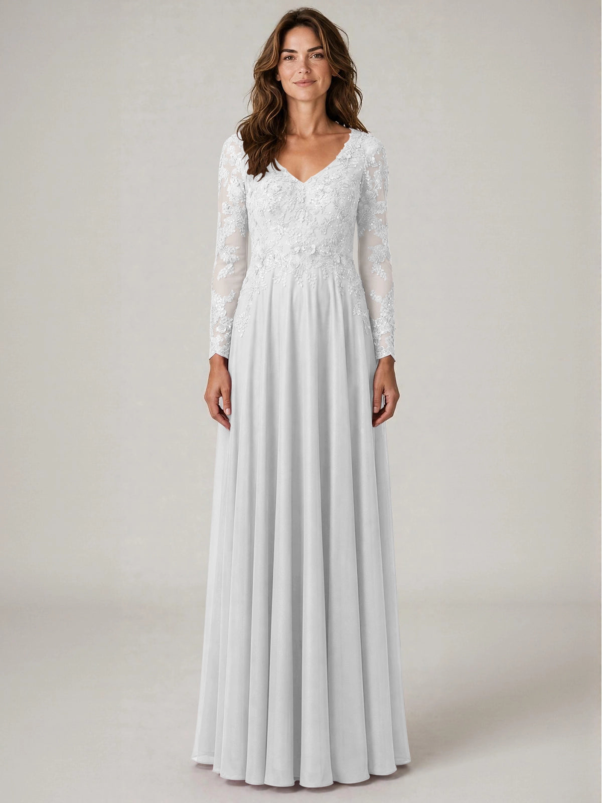 A-line Mother of the Bride Dress with Appliques