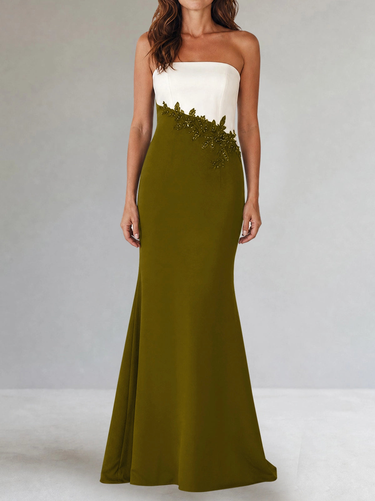 Trumpet Mother of the Bride Dress with Appliques