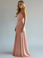 Sweetheart Bridesmaid Dress with Slit 
