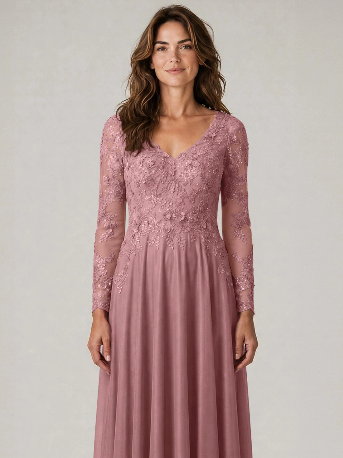 A-line Mother of the Bride Dress with Appliques