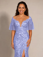 Mermaid Mother of the Bride Dress with V-neck 