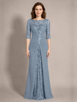 Lace Mother of the Bride Dress with Applique 