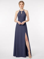 Chiffon Bridesmaid Dress with Halter 