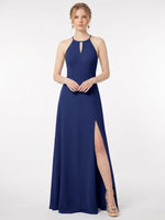 Chiffon Bridesmaid Dress with Halter 