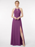 Chiffon Bridesmaid Dress with Halter 