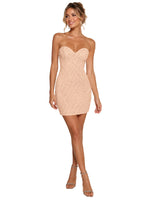 Sparkling Sheath Beading Mini Dress 