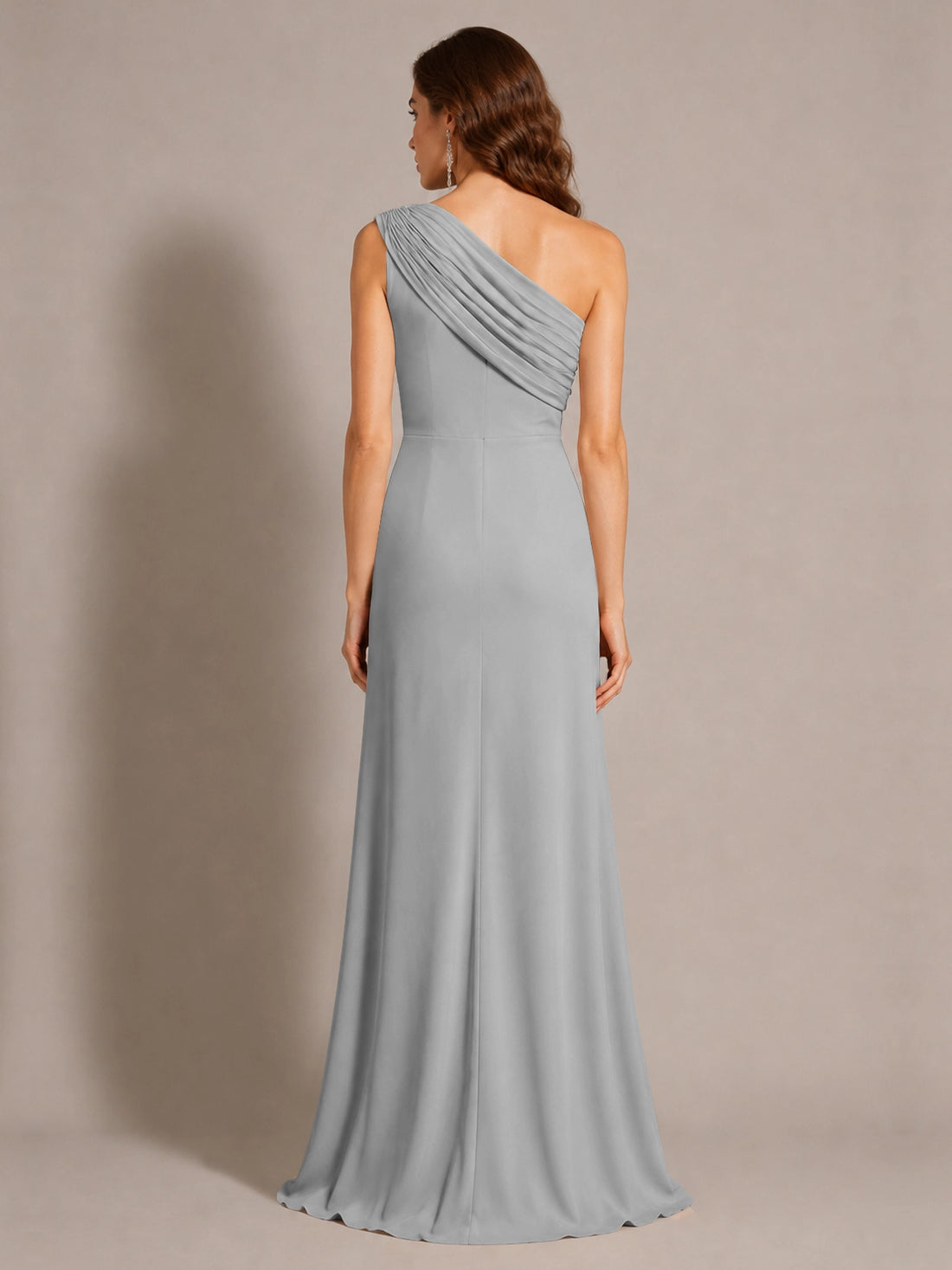 One-Shoulder Prom Dress with Slit