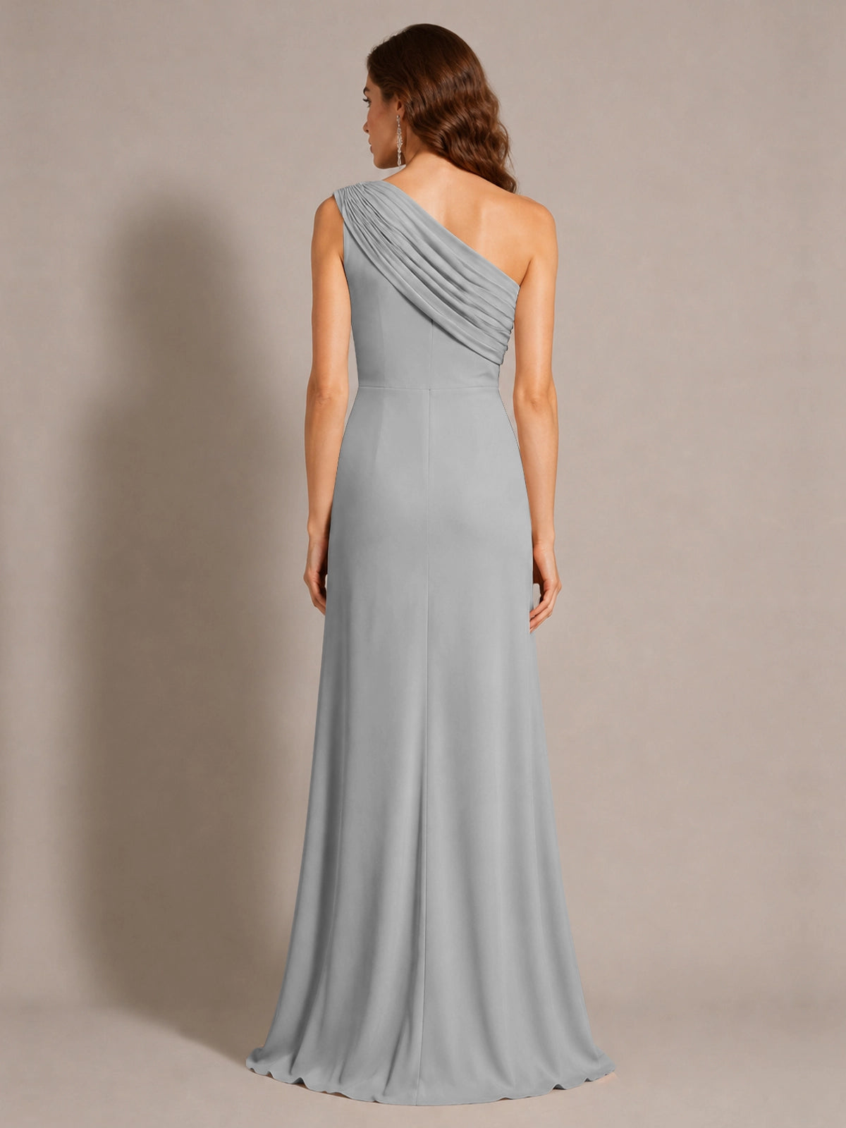 One-Shoulder Prom Dress with Slit