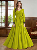 Stretch Satin Mother of the Bride Dress with Crystal