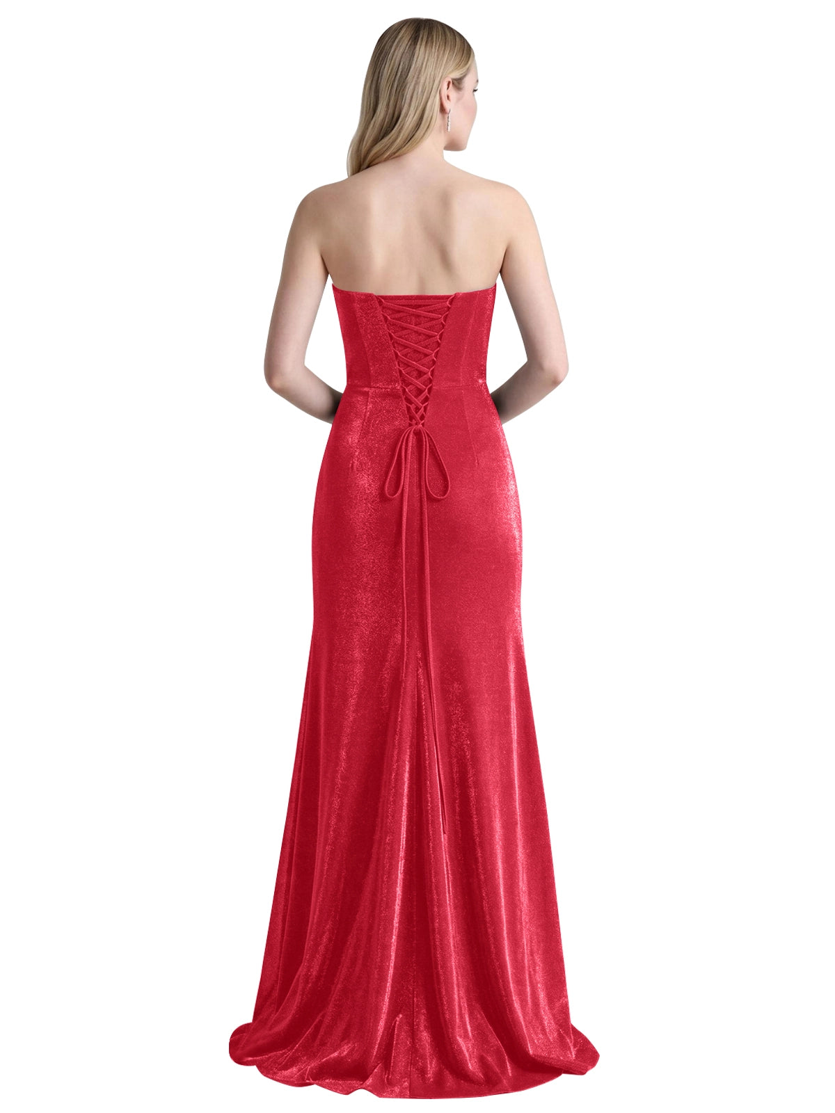 Velvet Prom Dress with Beaded Applique 