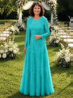 A-line Mother of the Bride Dress with Lace 