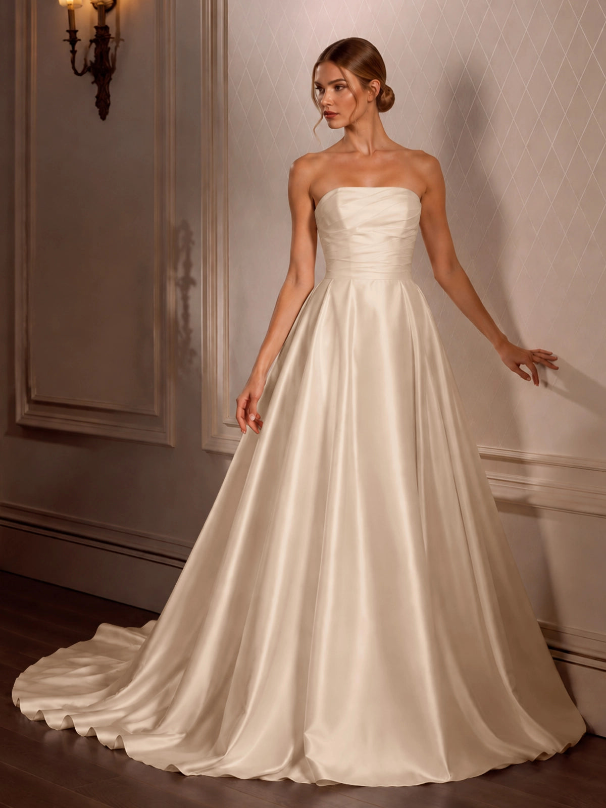 A-line Wedding Dress with Ruched 