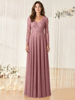 A-line Mother of the Bride Dress with Appliques
