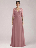 Lace Mother of the Bride Dress with Half Sleeves