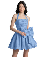 Halter Oversized Bow Mini Dress 