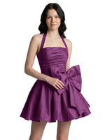 Halter Oversized Bow Mini Dress 