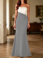 Trumpet Mother of the Bride Dress with Appliques