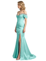 Corset Beaded Trumpet Prom Dress 