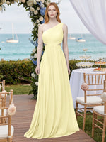 One-Shoulder Side Cut-Out Bridesmaid Dress 