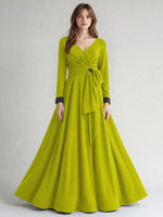 Stretch Satin Mother of the Bride Dress with Crystal